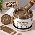 Bronze Antique Metallic Acrylic Paint for Canvas, Wood, Metal, Glass & DIY Craft Projects | QSAK360
