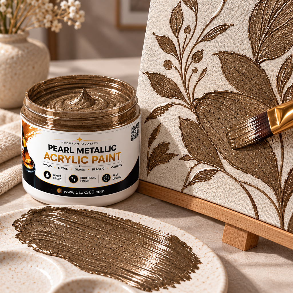 Bronze Antique Metallic Acrylic Paint for Canvas, Wood, Metal, Glass & DIY Craft Projects | QSAK360