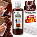 Dark Brown Wood Polish | Ready to Use Furniture Polish with Free Malmal | QSAK360