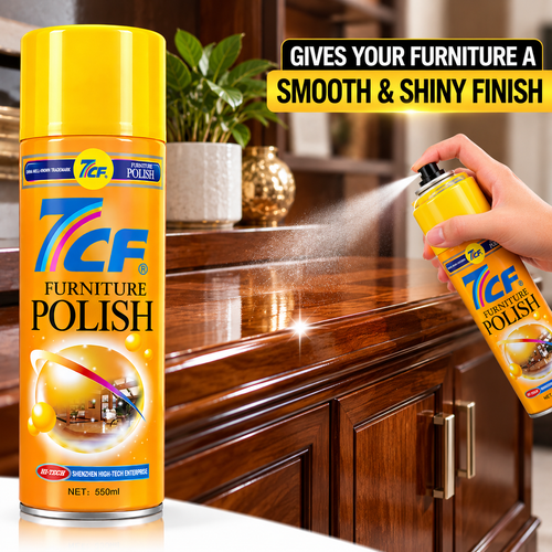 7CF Furniture Polish Spray 550ml | Clean & Shine for Wood Furniture & Cabinets | QSAK360