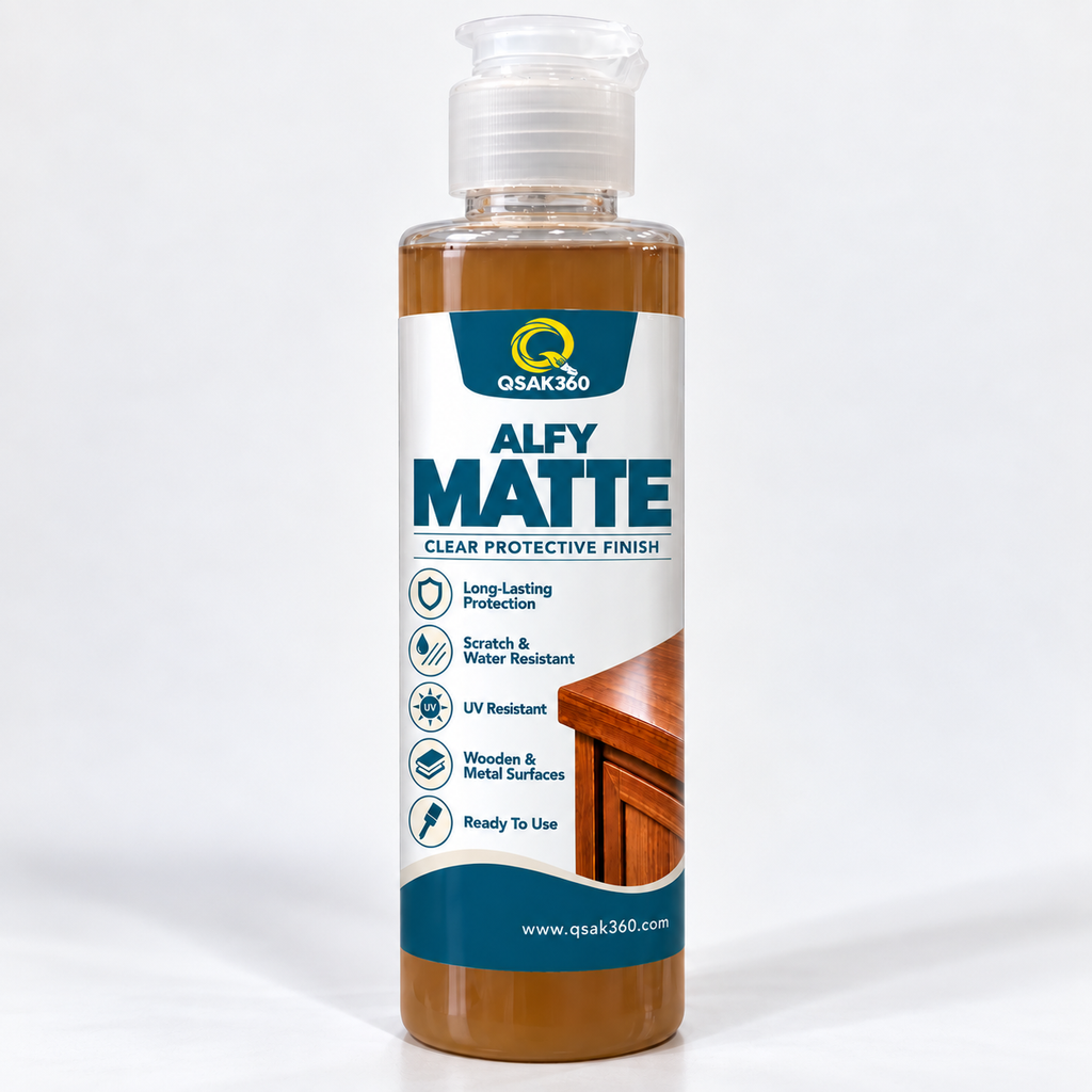 Alfy Matte Clear Protective Finish for Wood & Furniture | Indoor & Outdoor Use | QSAK360