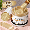 Pale Gold Metallic Acrylic Paint for Canvas, Wood, Metal, Glass & DIY Craft Projects | QSAK360