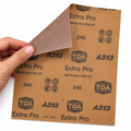 TOA Extra Pro Sandpaper 240 Grit | Fine Sanding for Wood, MDF & Furniture | QSAK360