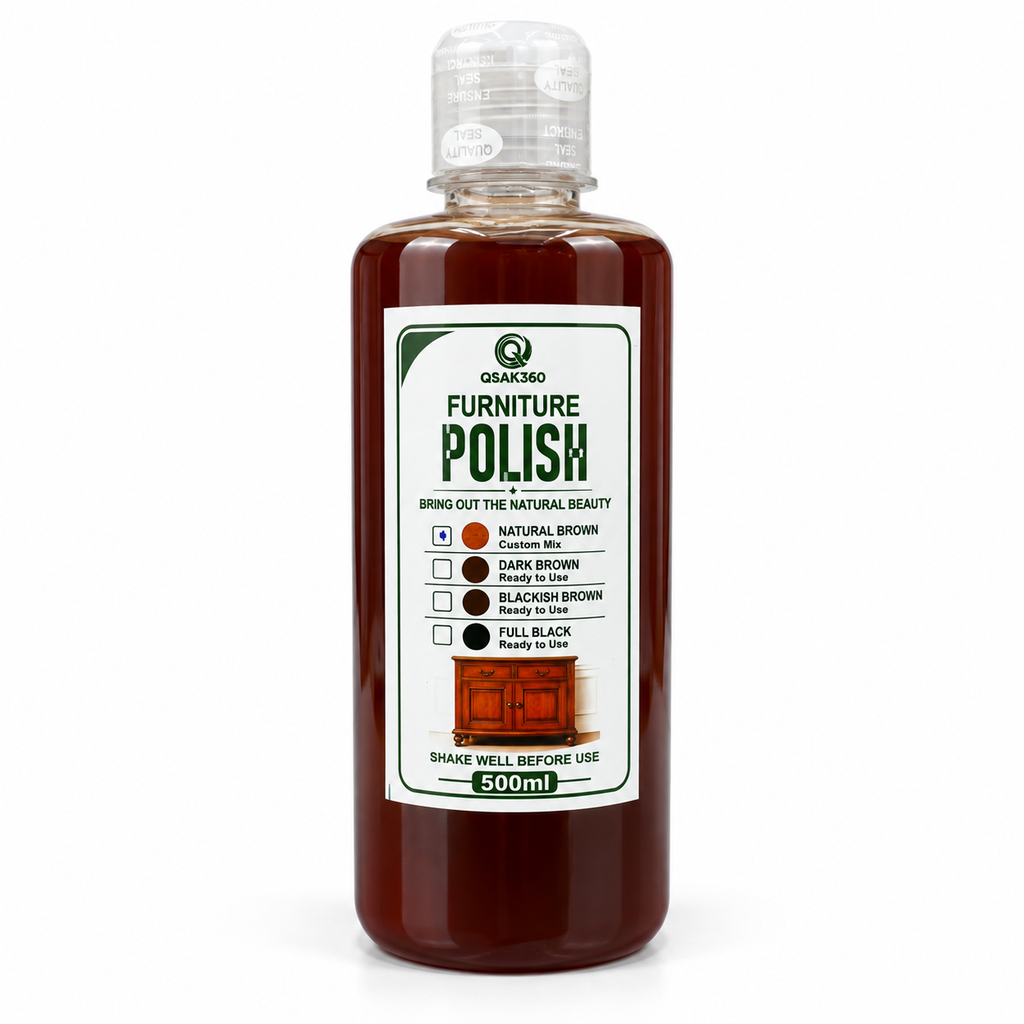 Natural Light Brown Wood Polish | Pure Lakh Dana Polish with Free Colors & Malmal | QSAK360