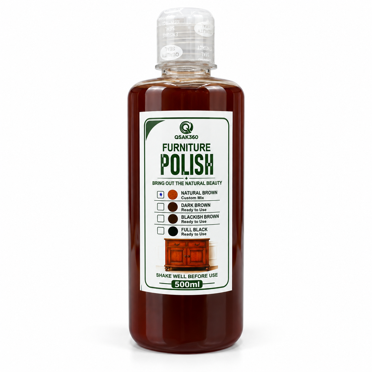 Natural Light Brown Wood Polish | Pure Lakh Dana Polish with Free Colors & Malmal | QSAK360