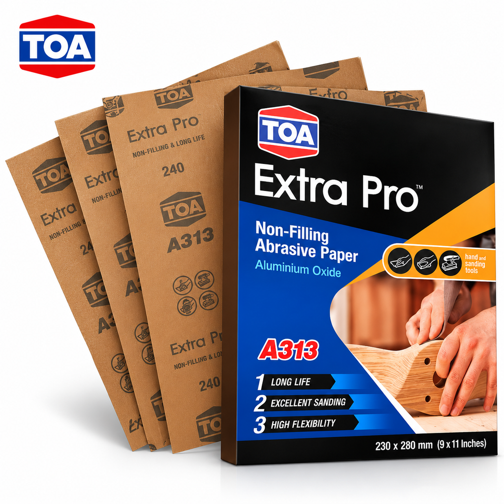 TOA Extra Pro Sandpaper 240 Grit | Fine Sanding for Wood, MDF & Furniture | QSAK360