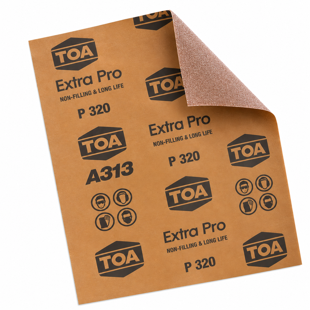 TOA Extra Pro Sandpaper 320 Grit | Extra Fine Sanding for Wood, MDF & Furniture | QSAK360