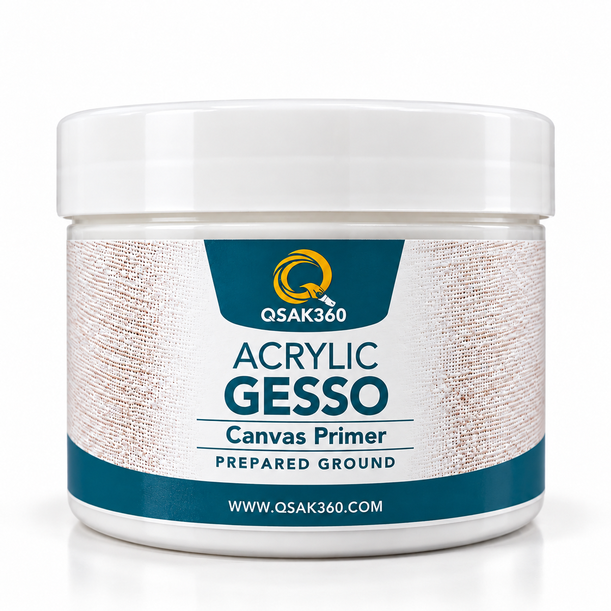 Acrylic Gesso Primer for Canvas, Wood & MDF | Base Coat for Painting & Chalk Paint | QSAK360