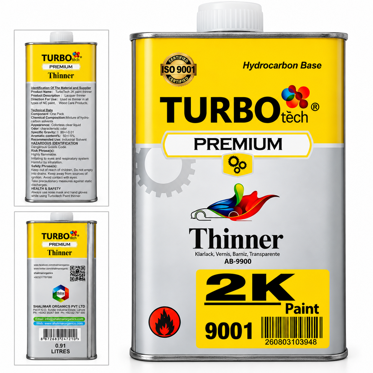 TurboTech 2K Lacquer Thinner 0.91 Litre for NC Paint, Lacquer & Wood Polish | QSAK360