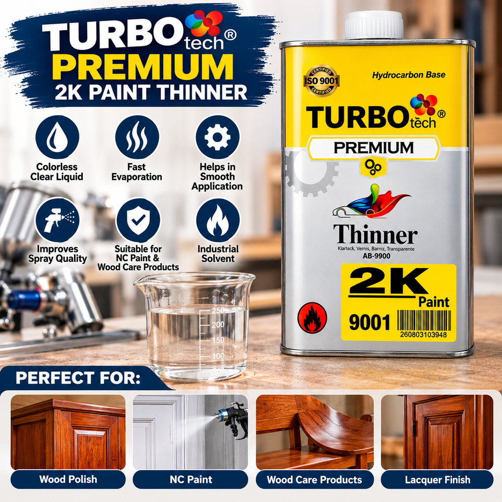 TurboTech 2K Lacquer Thinner 0.91 Litre for NC Paint, Lacquer & Wood Polish | QSAK360