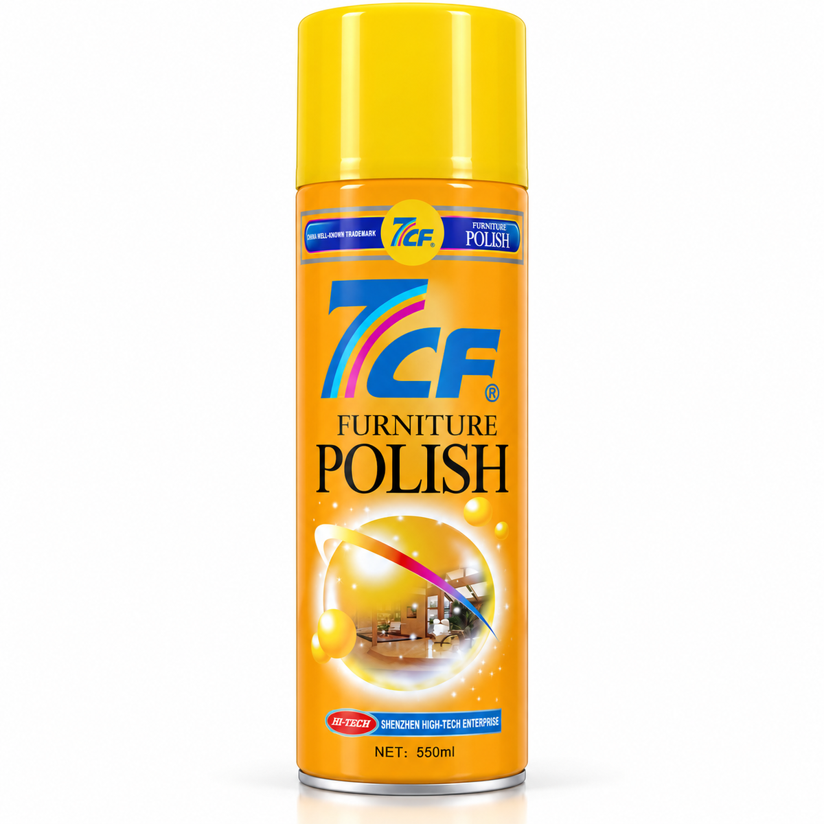 7CF Furniture Polish Spray 550ml | Clean & Shine for Wood Furniture & Cabinets | QSAK360