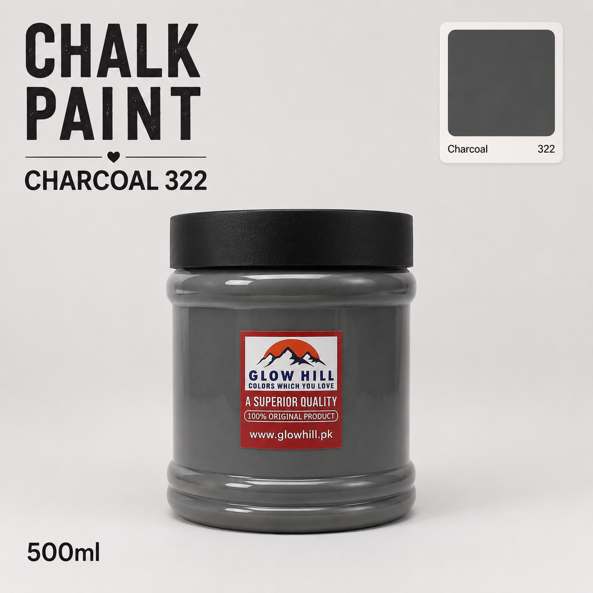 Charcoal 322 Chalk Paint for Furniture, Wood, Cabinets & DIY Projects