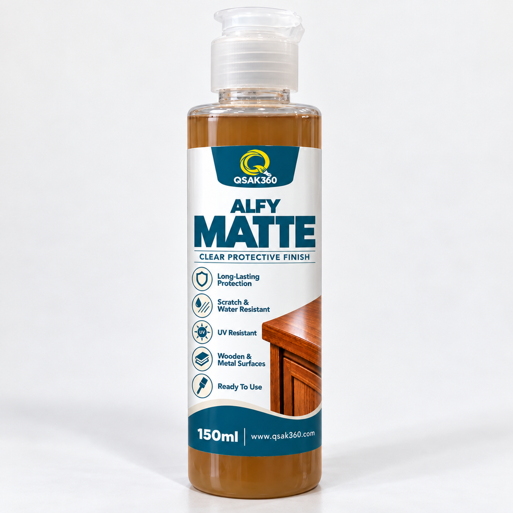 Alfy Matte Clear Protective Finish for Wood & Furniture | Indoor & Outdoor Use | QSAK360